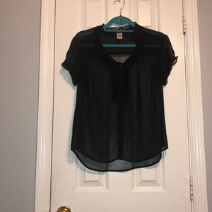 Black See through blouse